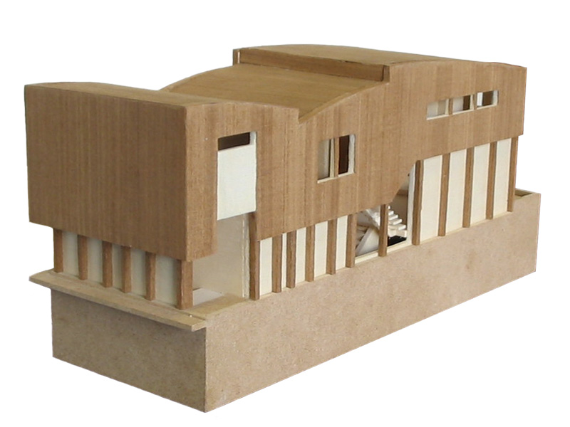 Beelen CS architecten Eindhoven Nieuwbouw woonboot waterwoning in Amsterdam maquette 05