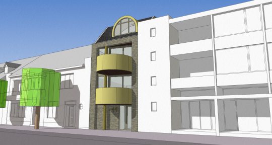 ontwerp appartementengebouw Emma III Emmasingel Weert voorzijde