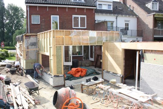 aanbouw en verbouwing woonhuis Helmerslaan Eindhoven bouwfoto
