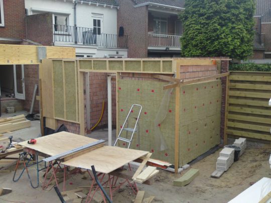 aanbouw en verbouwing woonhuis Helmerslaan Eindhoven bouwfoto