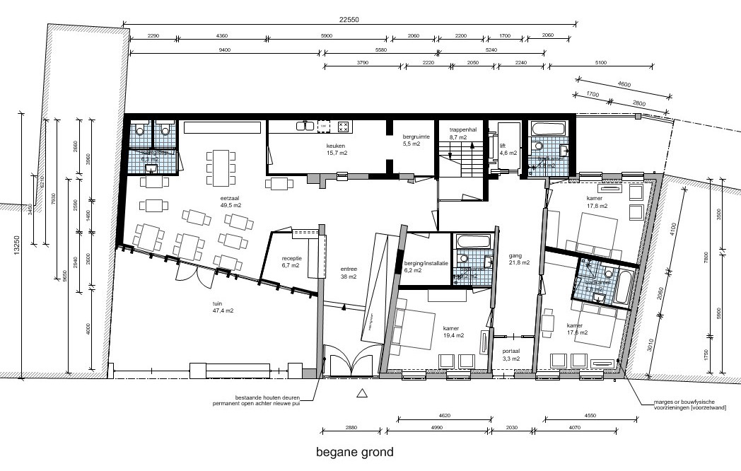 begane grond hotel | Beelen CS architecten