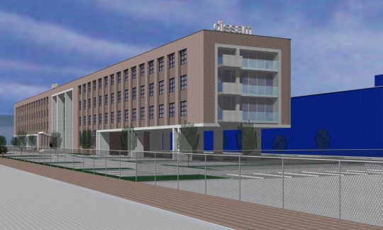 Poortgebouw voor distributiecentrum, Tilburg - 3D impressie 1 - BEELEN CS architecten Eindhoven