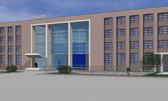 Poortgebouw voor distributiecentrum, Tilburg - 3D impressie 3 - BEELEN CS architecten Eindhoven