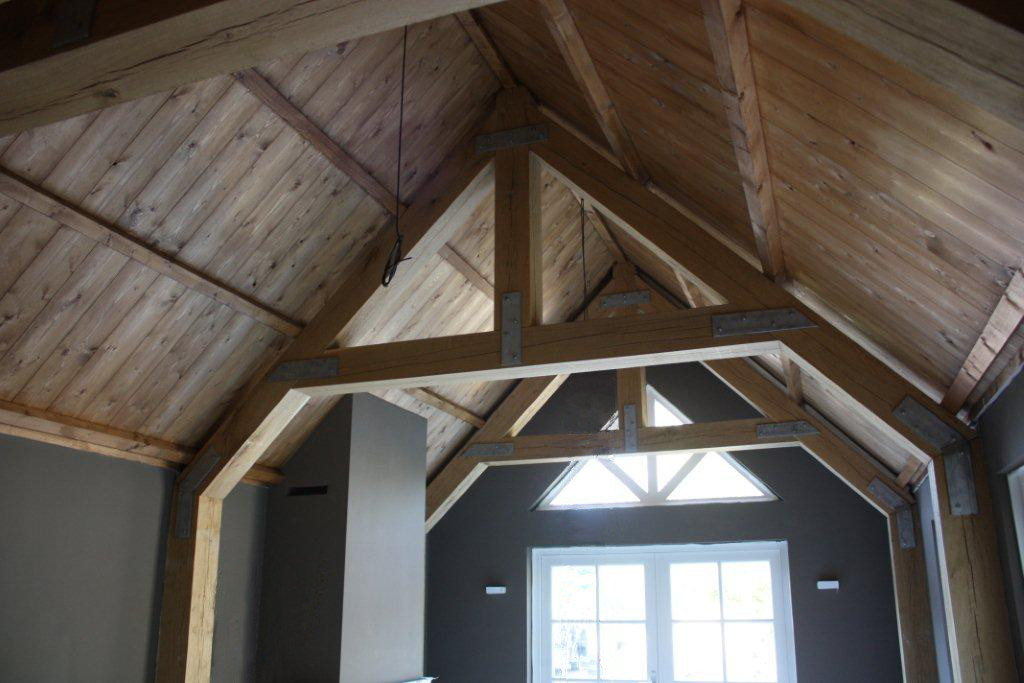 BEELEN CS architecten Eindhoven uitbreiding en verbouwing jaren 30 woning in Waalwijk eiken spanten aanbouw uitbreiding en verbouwing jaren 30 woning in Waalwijk eiken spant aanbouw