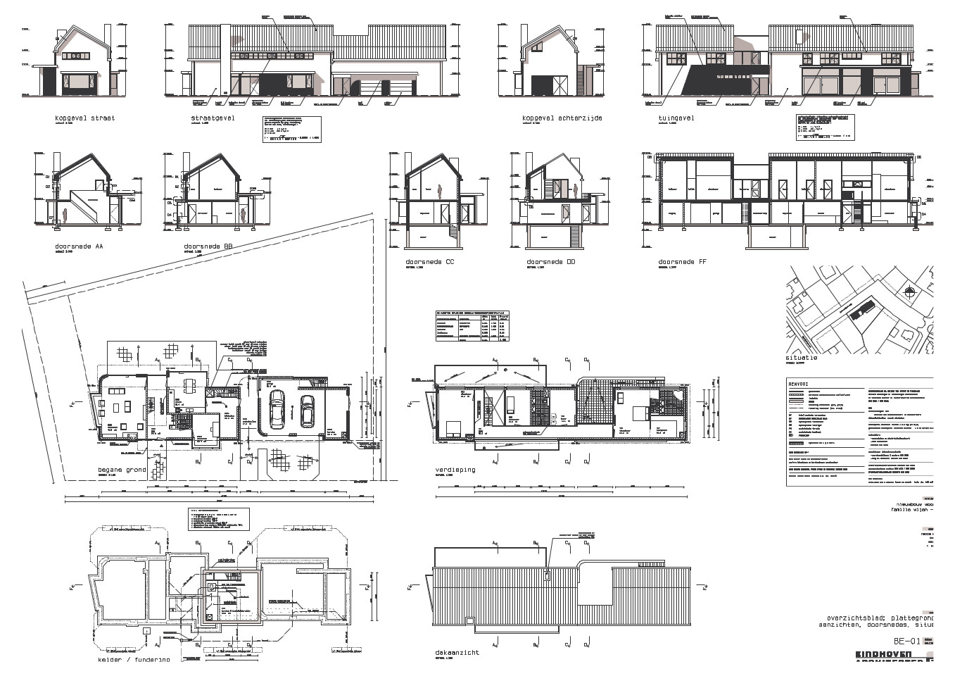 vergunningaanvraag tekening - BEELEN CS architecten Eindhoven